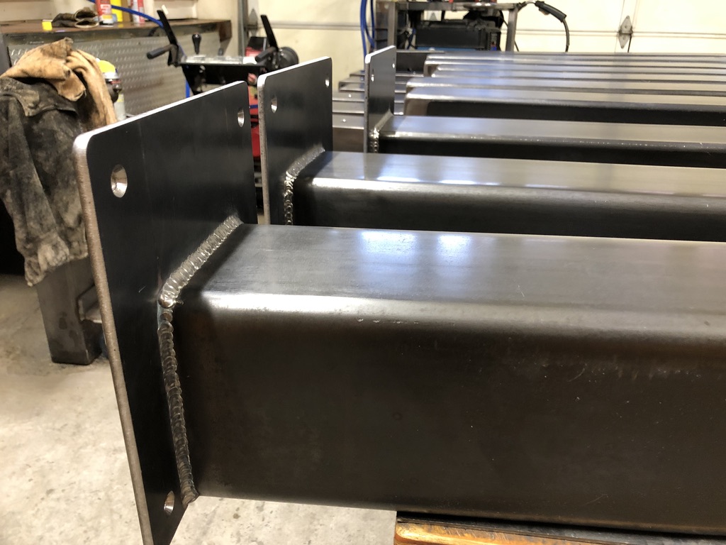 Structural steel fabrication by CC Welding — beams, columns, base plates and stair stringers for Tahoe projects (photo 60 of 68)