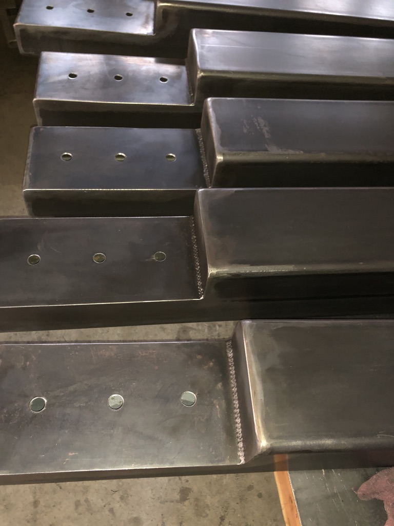Structural steel fabrication by CC Welding — beams, columns, base plates and stair stringers for Tahoe projects (photo 64 of 68)