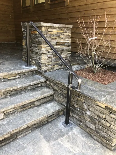 Custom railing and balustrade fabrication by CC Welding — stone-step handrails, cable rail and picket panels for Tahoe homes (photo 1 of 152)